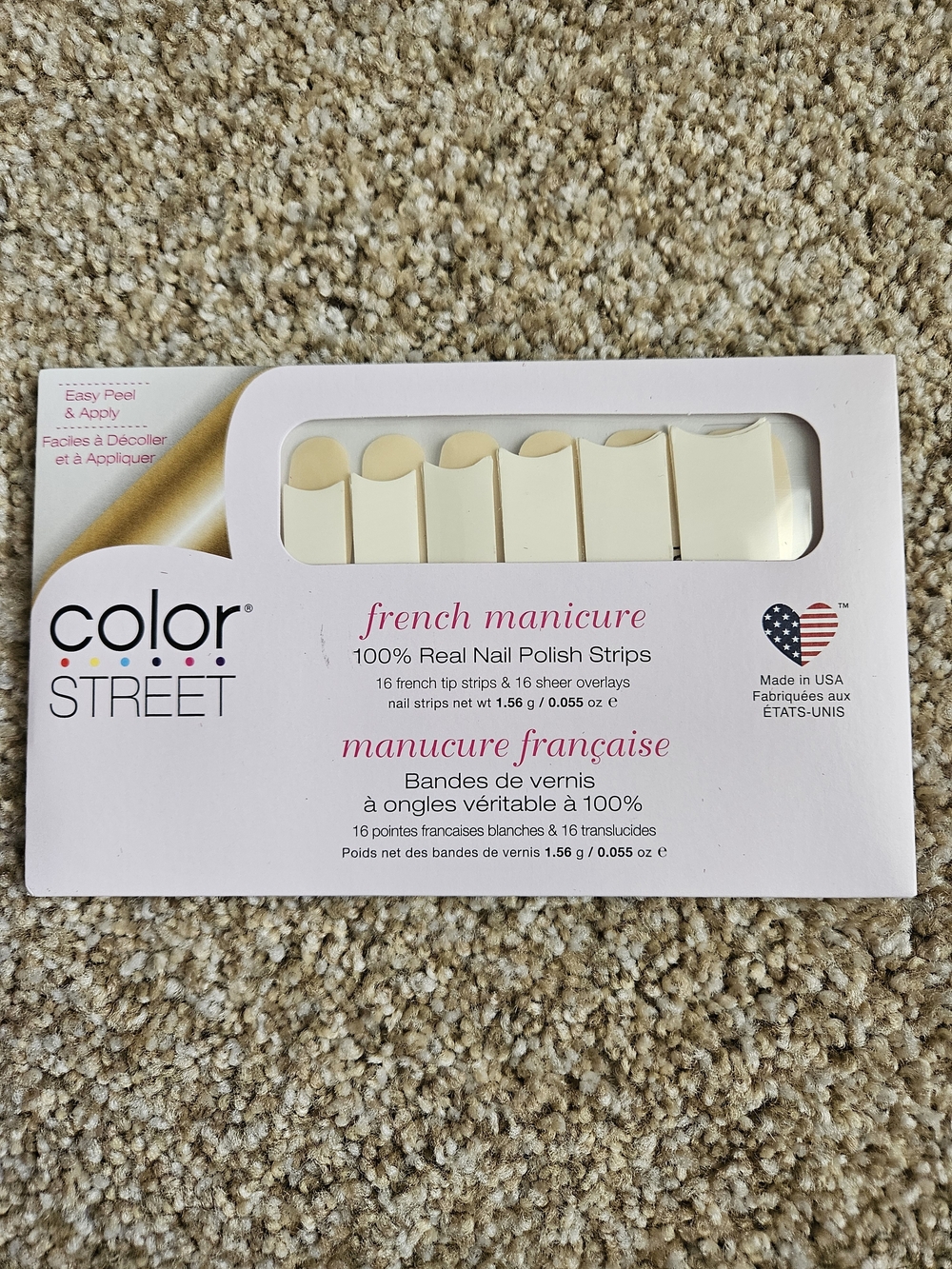 Color Street French Manicure Nail Polish Strips - Cream White